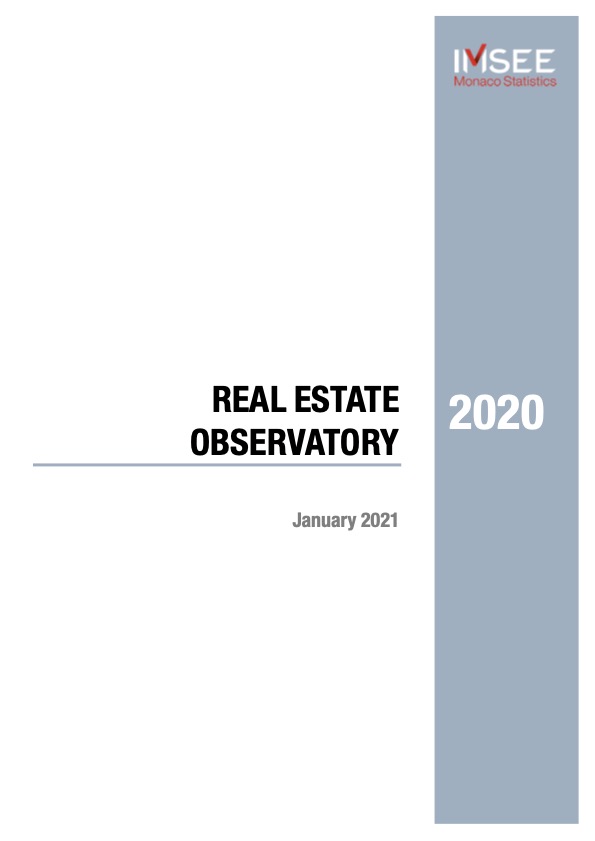 MONACO 2020 REAL ESTATE MARKET OBSERVATORY - JANUARY 2021