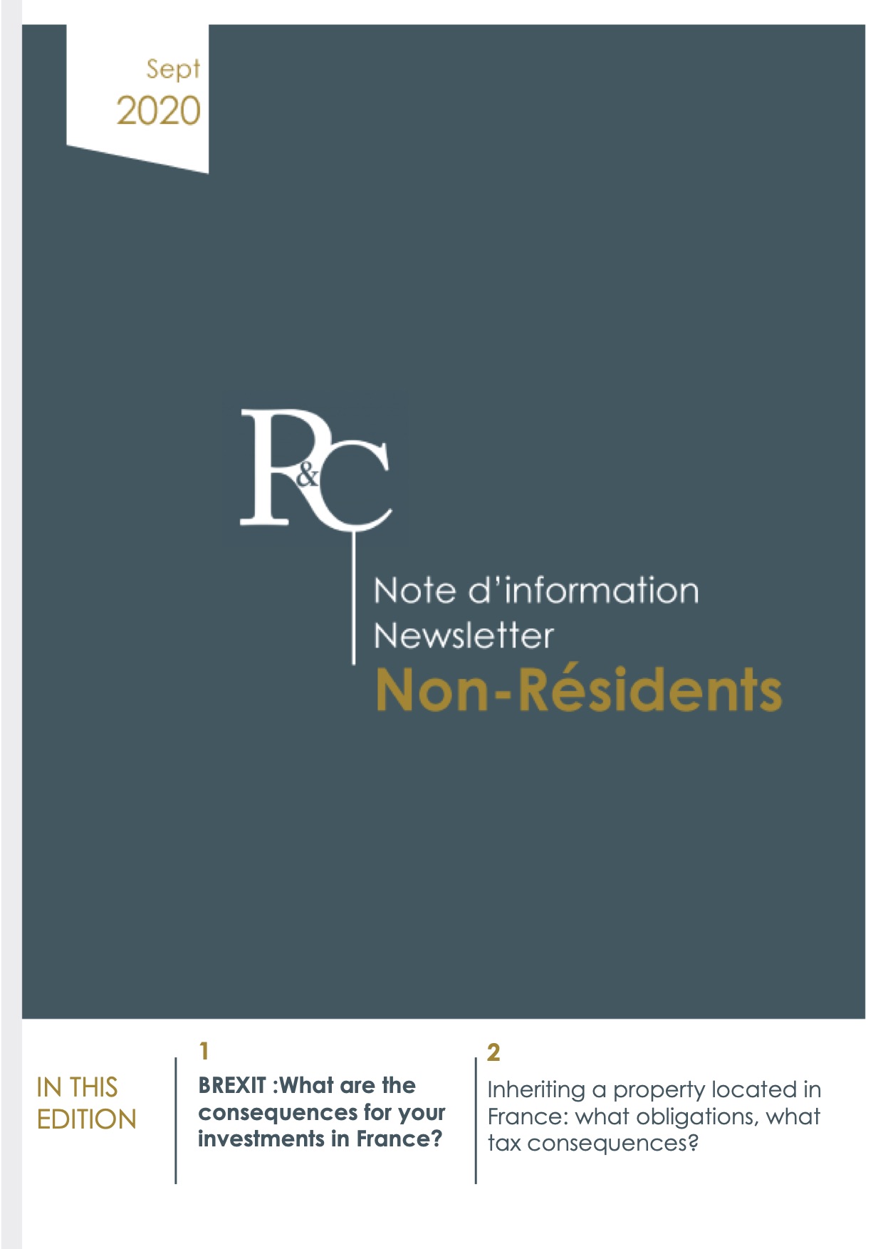 NON RESIDENTS NEWS • SEPTEMBER 2020